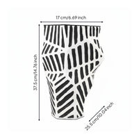 Black and White Striped Vase Decorative Geometric Striped Vase Centerpiece Home Decoration for Entryway