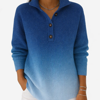 Sweatshirts for Women UK Loose Fit Long Sleeve Top with Stand, Vintage 3D Digital Print for Casual Everyday Wear