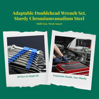 Steel double-ended wrench set