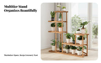 Railing Planter Holder Space-Saving Hanging Planter Rack Large Capacity Sturdy Construction for Apartment Dwellers, Patio, Fence