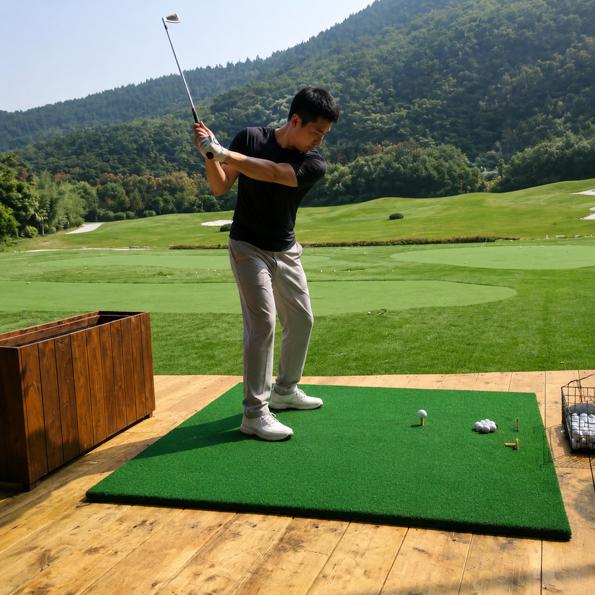 golf hitting mat