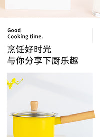 跨境奶锅婴儿宝宝辅食锅304不锈钢蒸煮一体小锅煮汤牛奶泡面锅炊