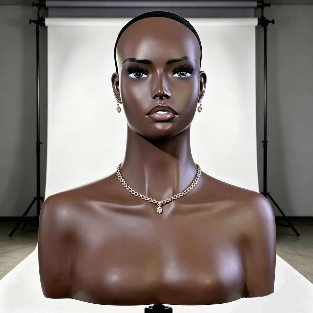 Blk Mannequin Head W