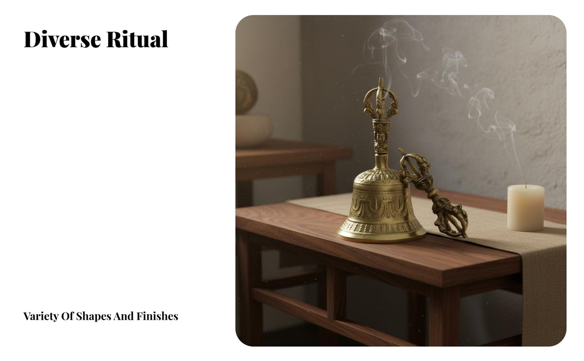 Tibetan Vajra Bell Pure Copper Vajra Bell Handmade Religious Decor for Meditators, Stretching Practice Practitioners, Altar, Meditation, Temple