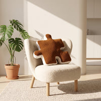 Puzzle Cushion Textured Puzzle Piece Pillow Cozy Back Cushion for Sofa, Dorm Room