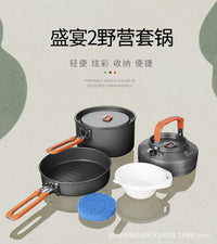 Folding Camping Cookware Set for Outdoor Picnics