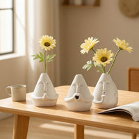 3 Pieces Resin Figurines Sculptural Statues Modern for Entryway