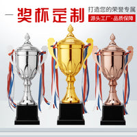 Custom Metal Trophy Basketball Football Medal Engraving 6 Pieces Minimum Order Logo Sports Trophy Customization