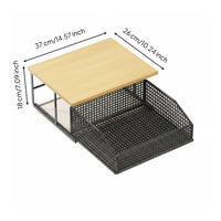 Desktop Printer Stand Space Saving Printer Organizer with Drawer Sturdy Support for Students