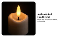 6 Pieces Rechargeable LED Candle Set | Flameless Ambient Glow, Glossy White Finish, LED Candle with Charging Base, for Dinner Settings