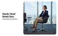 Upholstered Shell Armchair Nordic Design and Look Office Furniture Effortless Rolling Casters Modern Design for Women