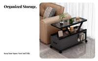 Rolling C-Table Space-Saving Wheeled C-Table Modern design for Seniors, Students