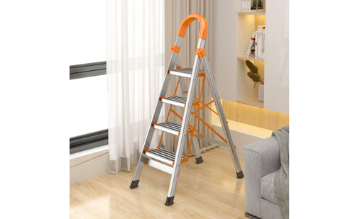 Anti-Slip Step Ladder with Handrail Sturdy Step Ladder with Handrails Long-Lasting Lightweight for Home, Closet