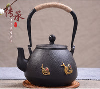 典工堂铁壶仿日本南部铸铁壶双铁篱下蜗牛生铁壶 烧水壶 茶具茶壶