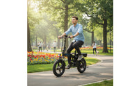 Folding Electric Bike Long Life Compact Folding Electric Cycle Commuting Portable Electric Two-Wheeler for Delivery Riders, Daily Commute, City Travel
