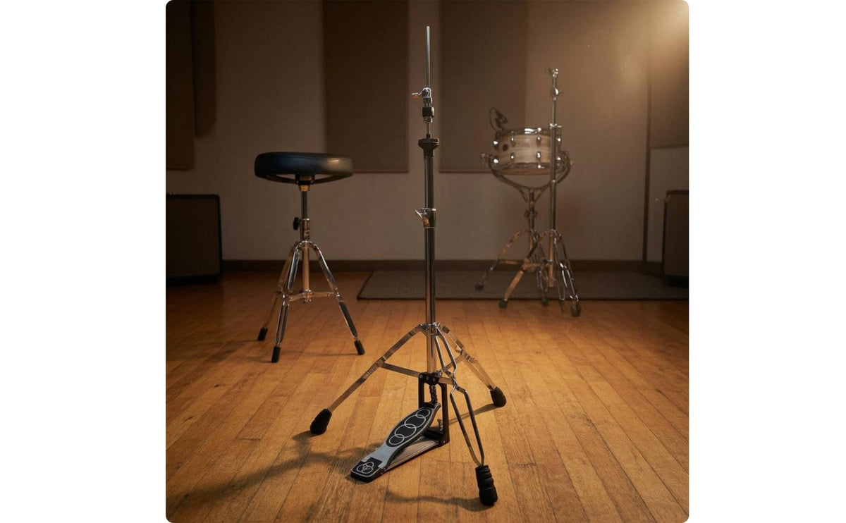 Overhead cymbalHat Stand Tripod Base Drum Hardware Locking Clamps Drumming Gear