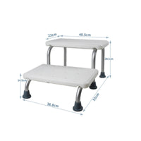 Two-Tier Step Stool Anti-Slip 2-Tier Step Stool Stable for Elderly, Toddlers