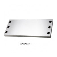 Machined Mounting-Plate Angled Ends Metal Hardware Brushed Silver
