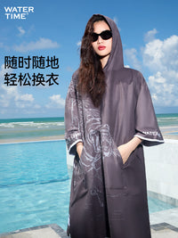 WaterTime 游泳速干浴巾成人吸水便携毛巾沙滩巾运动专用浴袍斗篷