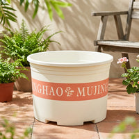 Plant Pots and Flower Pots, Round Resin Planter for House Plants, Heavy Duty Gardening Pot, Simple Nordic Style Floor Standing Indoor Container