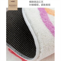 地毯卧室床边毯长条仿羊绒保暖床下地垫沙发茶几垫子轻奢防滑脚垫 床边-百花原野 80cm*200cm（优质仿羊绒）