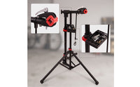 Height-Adjustable Bike Repair Stand with Clamp Rotating Two-Wheeler Repair Stand Non-Slip Bike Workstand Rust-Resistant for Workshop