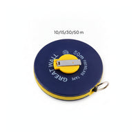 Metal Hook Fiberglass Tape Measure Double-Guide Wheel Disc Tape Measure