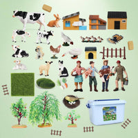 Farm Animal Playset Hand Painted Realistic Animal Figures for Kids