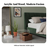 Single-Drawer End Table with Shelf 20th-century20th-century-era modern Modern Design Nightstand