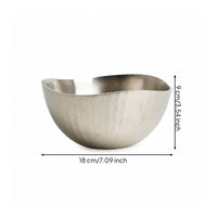 Aluminum Bowl Silver Tabletop Bowl Versatile for Home Staging