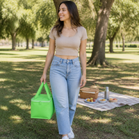 Portable Insulated Lunch Bag Cooler for Outdoor Picnic, Beer, and Food Storage