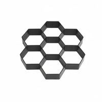 Concrete Path Form Open-Frame Stepping Stone Form Black Outdoor Surface for Patio
