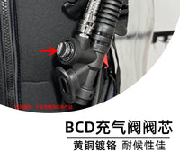 潜水背飞侧挂BCD充排气阀阀芯K形充气阀黄铜替换芯按钮保养维修件