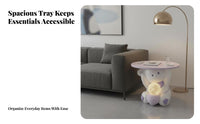 Bunny Character Stand Cute Cartoon Design Side Table Stable Base for Living Room