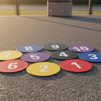 10 Pieces Numbered Flat Markers Flexible Numbered Training Discs Non-Slip Flat Point Markers for Coaches, Athletes