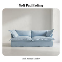 frill Skirt Sofa Apartment Size Couch with frilld Skirt exceptionally soft Loveseat for Young Adults, residents, Living Room, Lounge Area, Bedroom