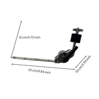 Cymbal Extension Bracket Metal Cymbal Mount with Knurled Rod Extra Reach Drum Hardware for Drummers, Studios