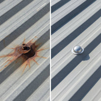 150 Pieces Metal Roof Screw Cap Round Metal Roof Screw Caps Silver-Colored Low-Profile for Roofers