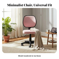 Height Adjustable Armless Caster Chair space-saving Design Armless Rolling Chair Minimalist design rotating Seat Mobile Casters for Children, Students, Small Spaces, Study Room, Bedroom