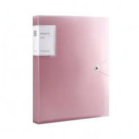 A4 Document Folder Semi-Transparent Plastic Document Folder Elastic Cord