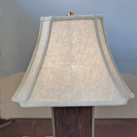 Square Lamp Shade Top Hole Opening Linen Lamp Shade Heritage Continental Design