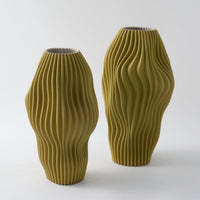 Jingdezhen 3D Printed Ceramic Dark Green Vase Decoration, Modern Minimalist Luxury