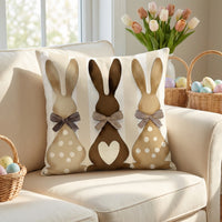 Easter Pillow Cover 45x45cm Throw Pillow Cover Soft Throw Pillow Case for Homeowners, Families, Holiday Decor