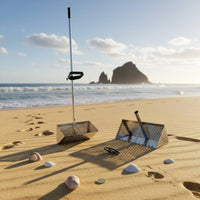 Stainless Steel Sand Rake Detachable Design Shell Collecting Scoop Rustproof