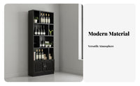 Floor Spirits Cabinet Large Capacity Freestanding Beverage Cabinet Stable Structure Spirits Display Shelf for Shop Owners, Restaurant, Living Room