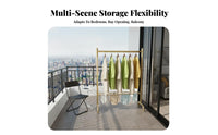 Floor-Standing Foldable Single-Rod Drying Rack Space-Saving Garment Stand Portable Laundry Accessory Easy to Assemble for Apartment Dwellers, Families, Homeowners, Bay opening, Balcony, Bedroom, Narrow Spaces