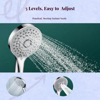 High Pressure Shower Head, Handheld Combo, Multi Spray Modes, Detachable, Easy to Clean, Bathroom Set