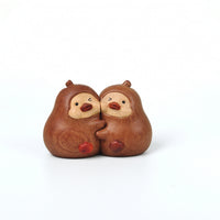 Interlocked Duck Sculpture Artisan-Made Decor Long-Lasting for Desk
