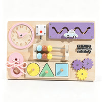 Wooden Hands-on Learning Busy Board Educational Busy Board Preschool Learning Toy Tactile for Toddlers, Preschoolers, Kids, Playroom, Home, Classroom