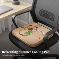Breathable Cooling Office Chair Pad Washable Cover Gel Seat Cushion Non-Slip Base for Wheelchair Users Women, Car, Home, Dorm Room